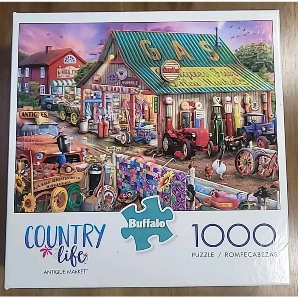 Buffalo Games Puzzle 1000 Piece Antique Market Country Life